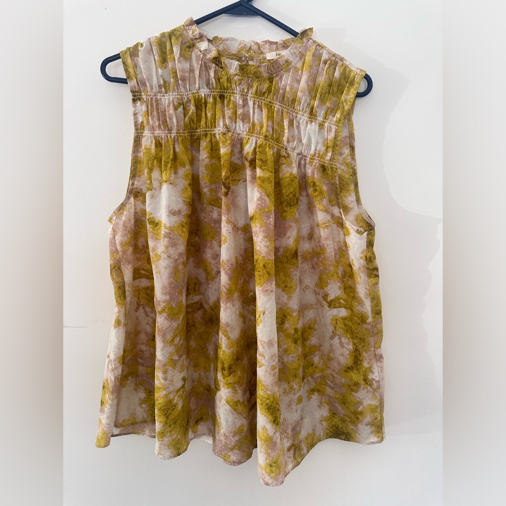 JOIE‎ Fern Smock Neck Top in Porcelain Size XL